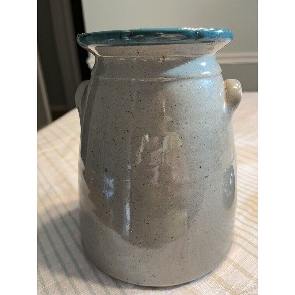 Great Bay Pottery Salt Glaze Crock Canister Bean Pot with Lid USA - Picture 5 of 12
